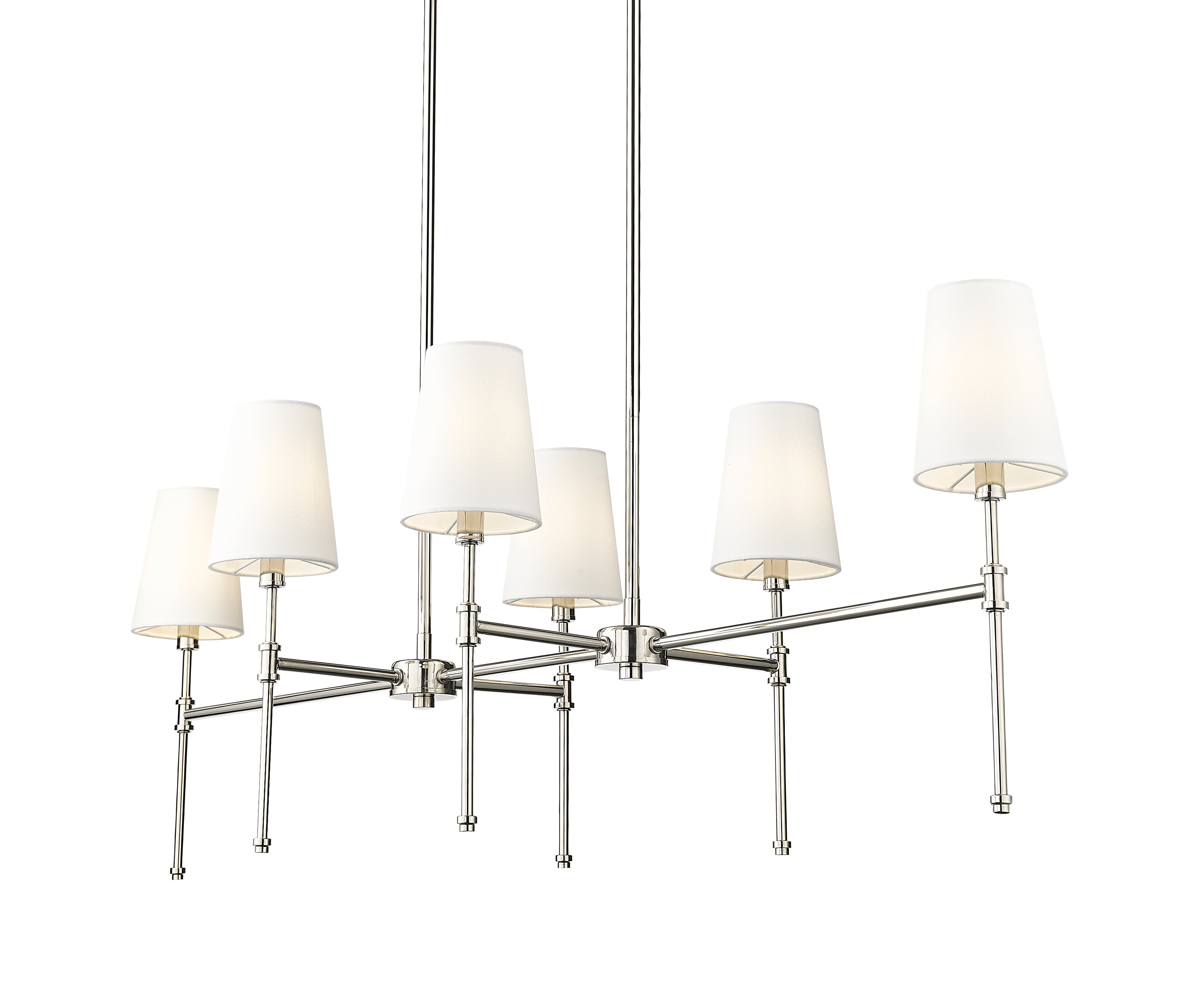 18'' Adorra Polished Nickel 6 Light Linear Chandelier