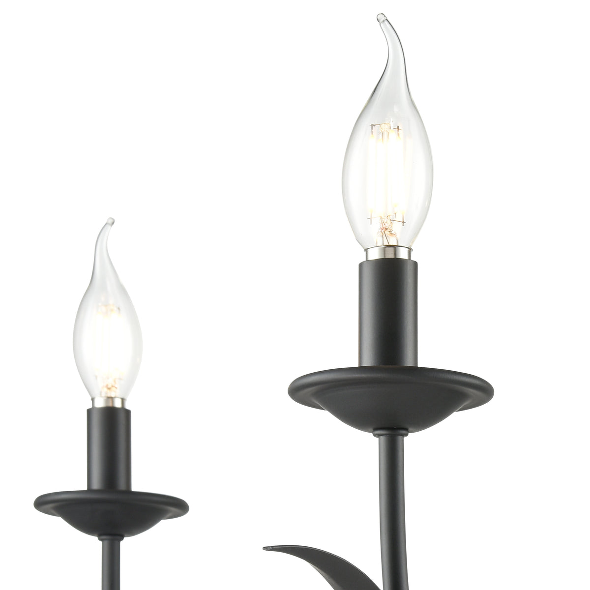 26.5'' Charlize Matte Black 5 Light Chandelier