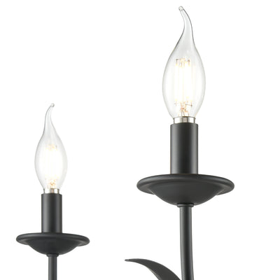 26.5'' Charlize Matte Black 5 Light Chandelier
