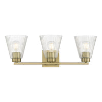 22.75'' Riville Vintage Brass 3 Light Bath Vanity
