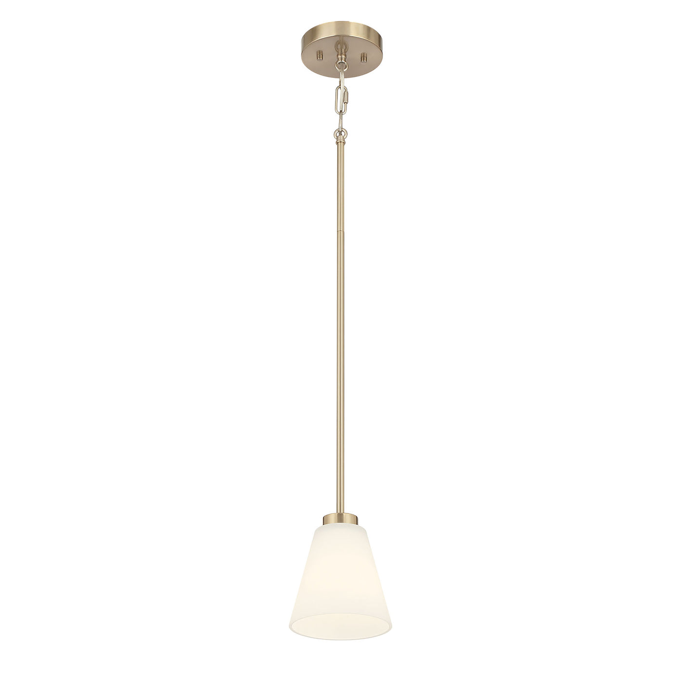 5.75-inch Strayhan Modern Gold 1-Light White Frosted Glass Pendant Light