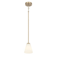 5.75-inch Strayhan Modern Gold 1-Light White Frosted Glass Pendant Light