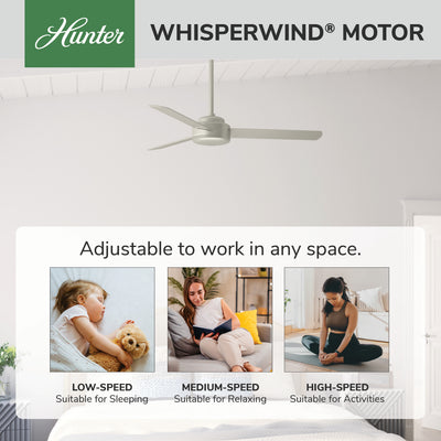 52 inch Presto Matte Nickel Ceiling Fan and Wall Control