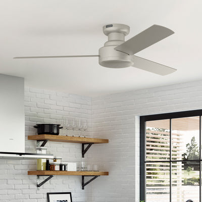 52 inch Presto Matte Nickel Low Profile Ceiling Fan and Wall Control