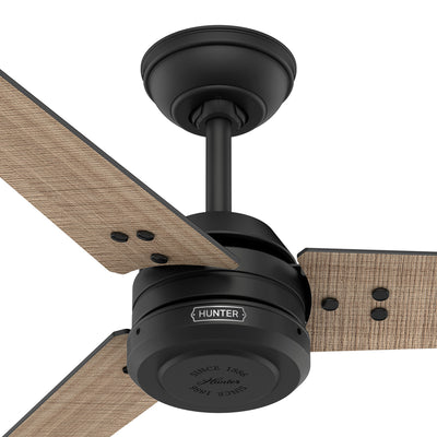 60 inch Cassius ENERGY STAR® Matte Black Damp Rated Ceiling Fan and Wall Control