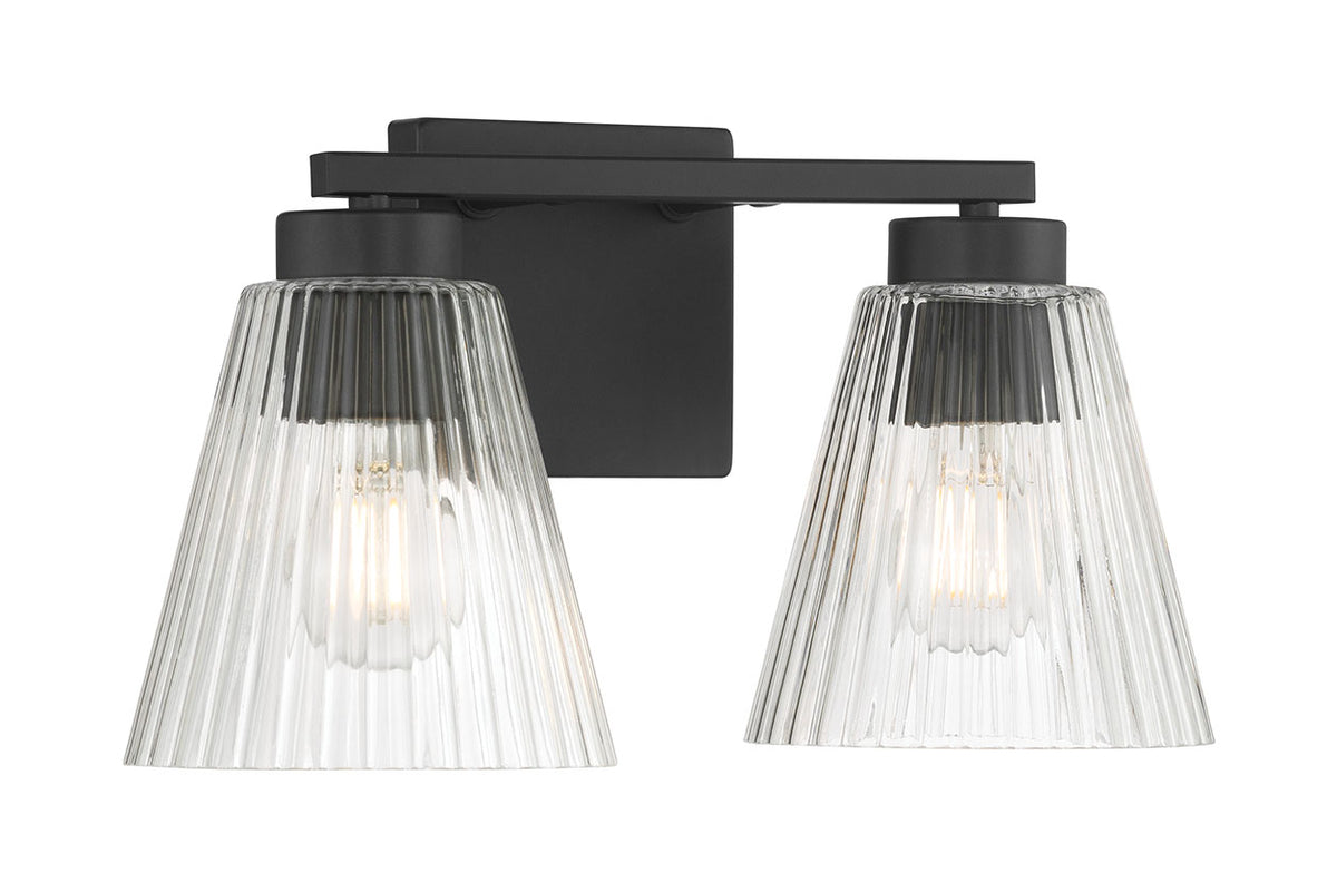 13.75'' Riville Matte Black 2 Light Bath Vanity
