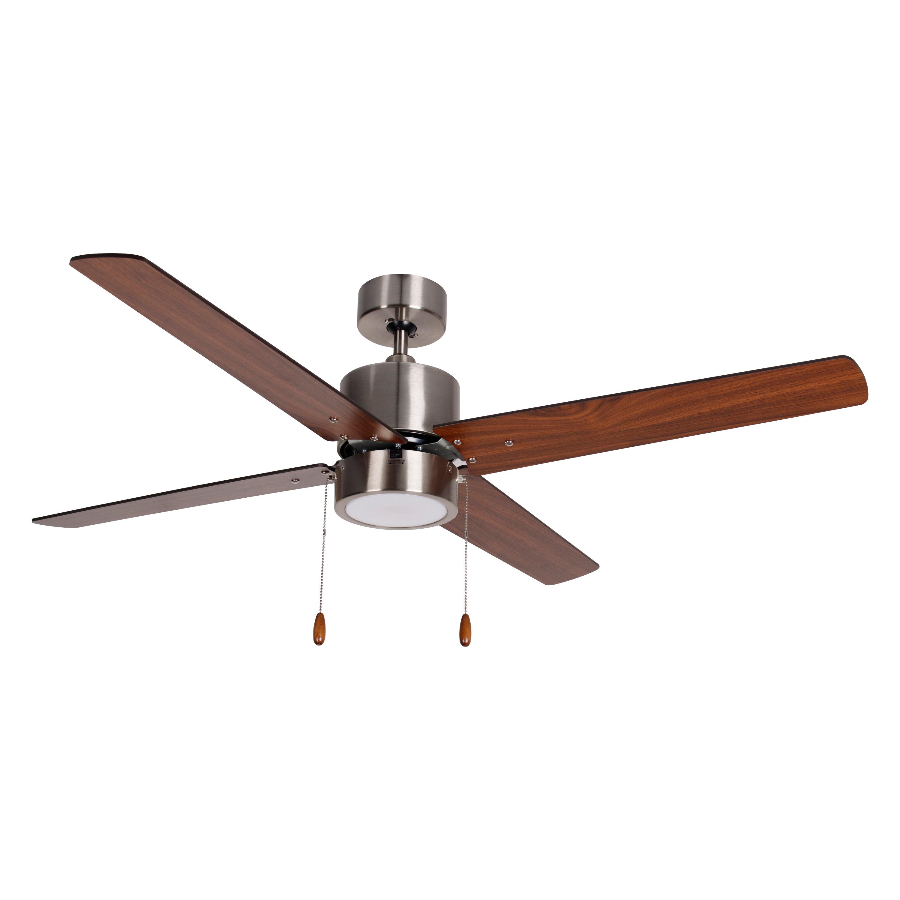 52 Inch Aldea AC Brushed Nickel Indoor Ceiling Fan 4-Blade Reversible