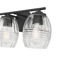 22.25'' Miravelle Matte Black 3 Light Bath Vanity