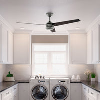 60 inch Cassius ENERGY STAR® Matte Silver Damp Rated Ceiling Fan and Wall Control