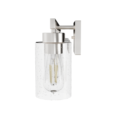 Hartland 31-inch 4-light Brushed Nickel Vanity Light with Seeded Glass