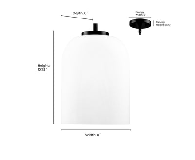 10.75'' Laphia Brushed Nickel 1 Light Pendant