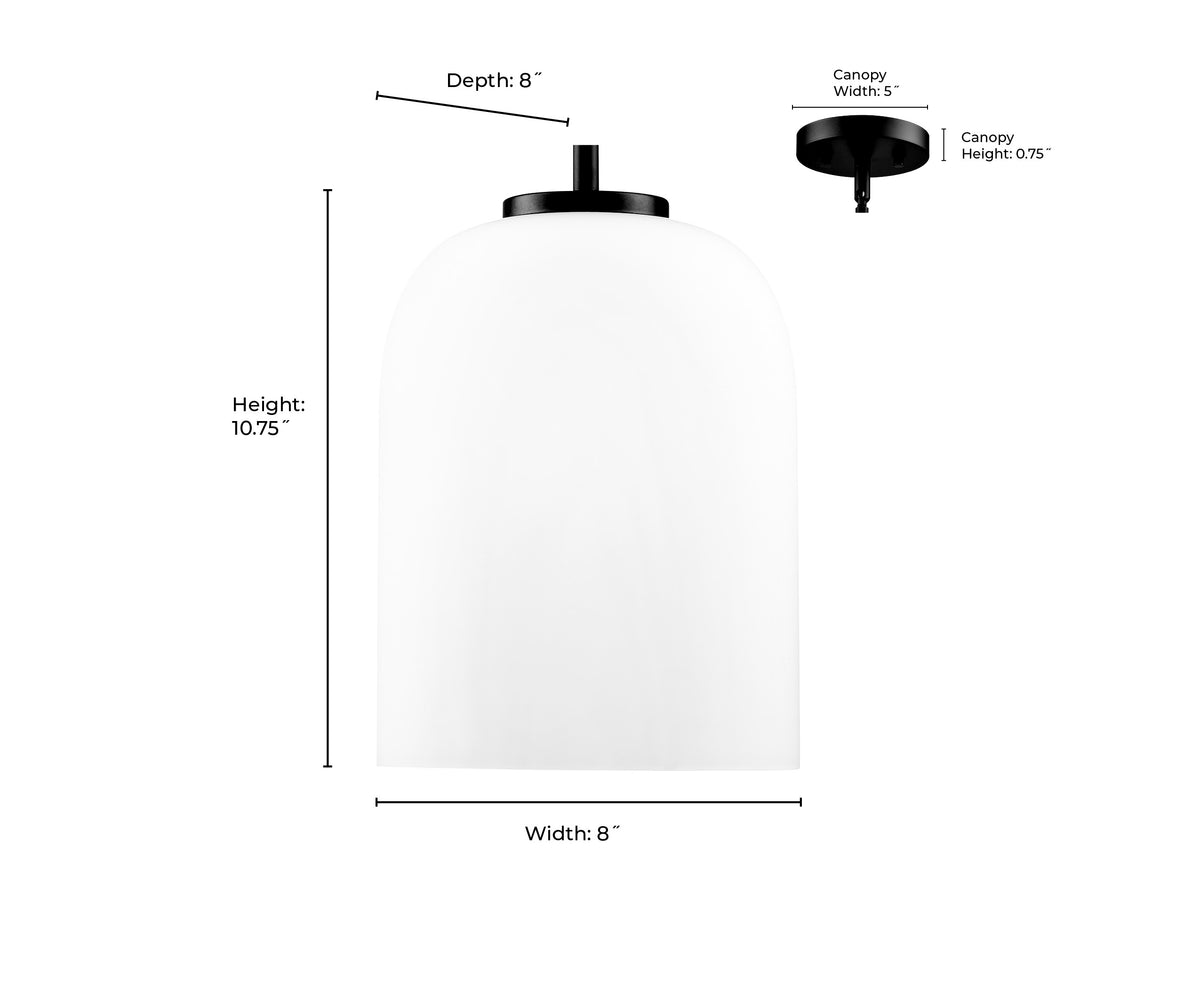 10.75'' Laphia Matte Black 1 Light Pendant