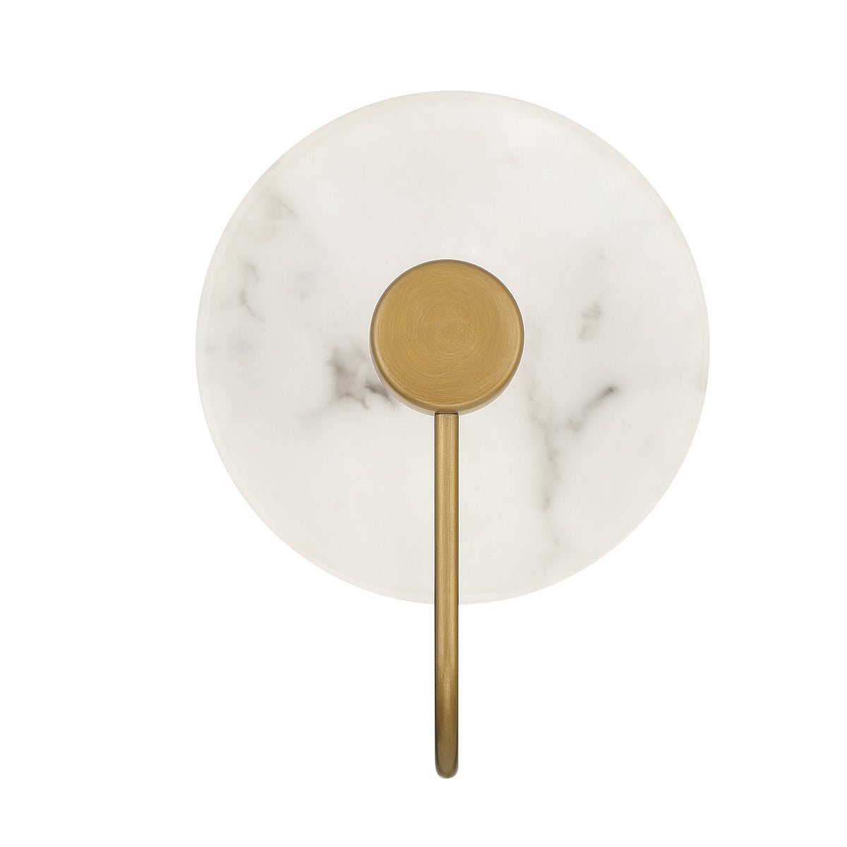 Amara Crest 8-inch 1-light Luxe Gold and Cast Alabaster LED Wall Sconce with Cast Alabaster Resin Shade