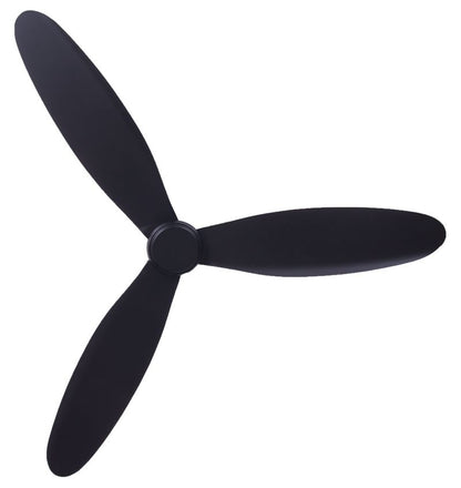 52 Inch DC Black Fan with Remote and Black Blades
