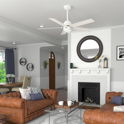 52 inch Erling ENERGY STAR® Fresh White Ceiling Fan with LED Light Kit and Handheld Remote