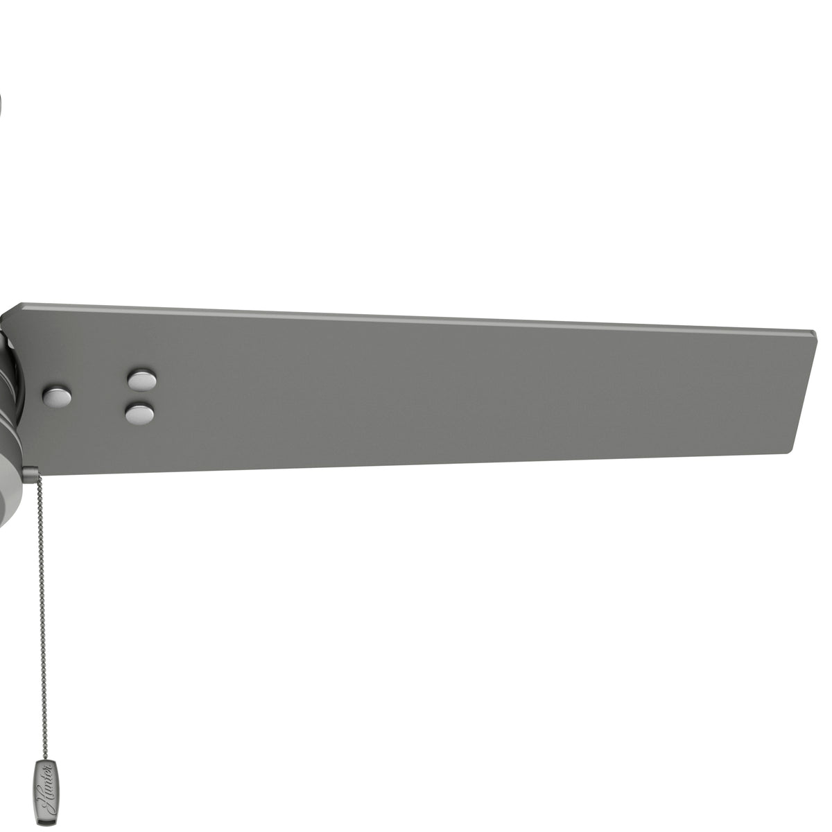 44 inch Cassius Matte Silver Damp Rated Ceiling Fan and Pull Chain