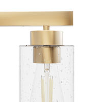 Hartland 31-inch 4-light Alturas Gold Vanity Light with Seeded Glass