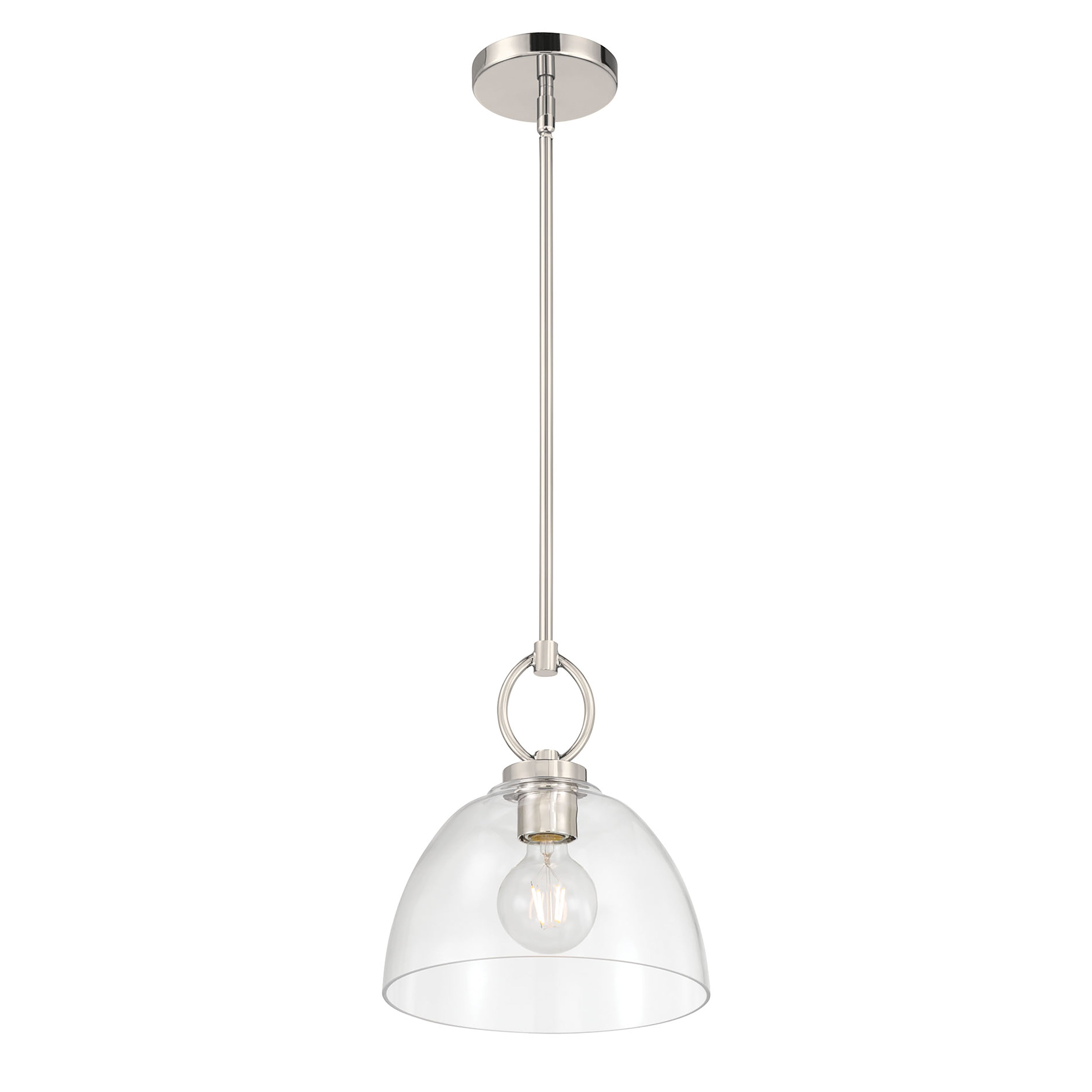 11.5'' Velto Polished Nickel 1 Light Pendant