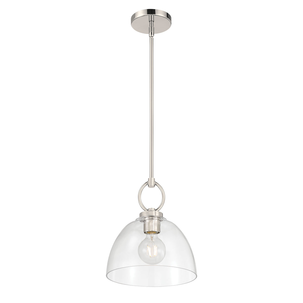 11.5'' Velto Polished Nickel 1 Light Pendant