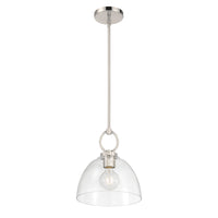 11.5'' Velto Polished Nickel 1 Light Pendant