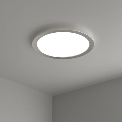 12-inch Brushed Nickel Flush Mount Light with 5-CCT Selectable White