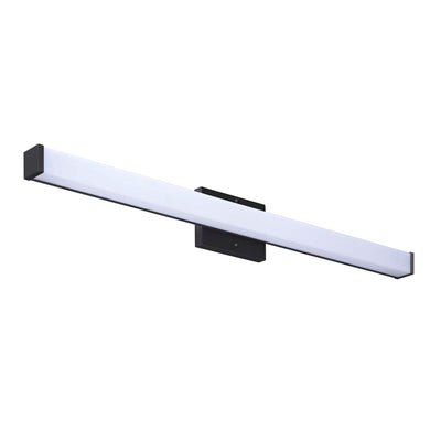 36-inch Matte Black Cylinder Bath Bar Vanity Light