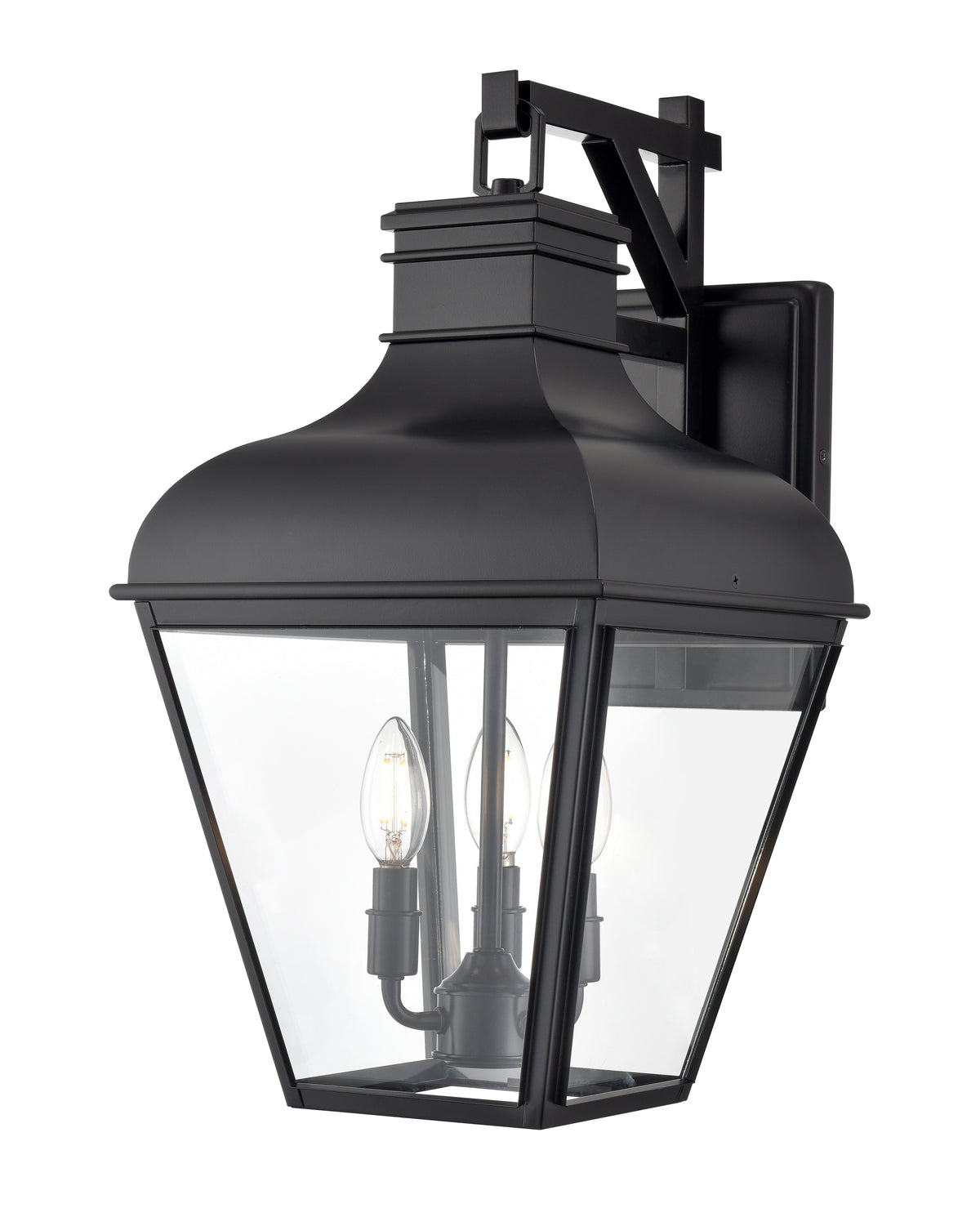 11'' Edenton Matte Black 3 Light Wall Sconce
