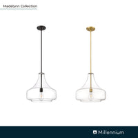 16'' Madelynn Matte Black 1 Light Pendant