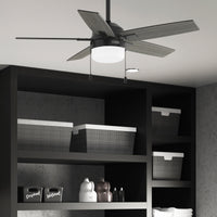 44 inch Anisten Matte Black Ceiling Fan with LED Light Kit and Pull Chain