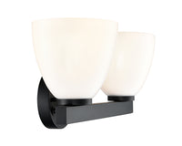 15.75'' Apria Matte Black 2 Light Bath Vanity