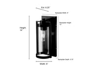 6'' Braselton Powder Coated Black 1 Light Wall Sconce