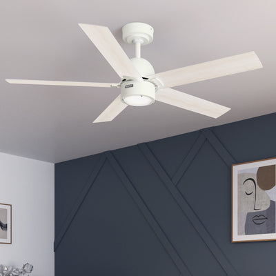 52 inch Erling ENERGY STAR® Fresh White Ceiling Fan with LED Light Kit and Handheld Remote