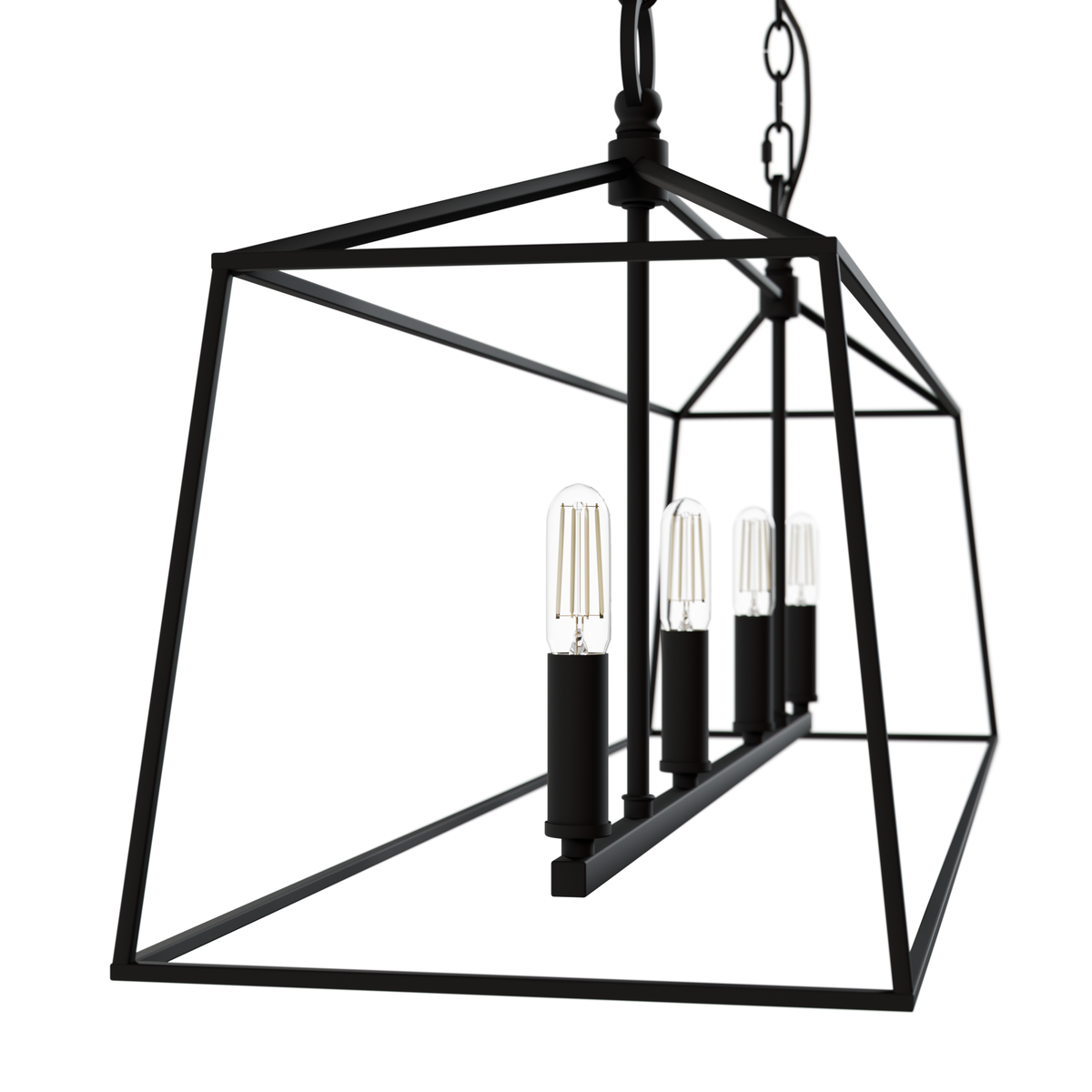 Fair Oaks 40-inch 4-light Matte Black Linear Chandelier