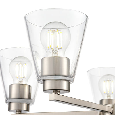15'' Strayhan Brushed Nickel 5 Light Chandelier