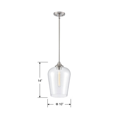 51'' Ashford Brushed Nickel 1 Light Mini Pendant