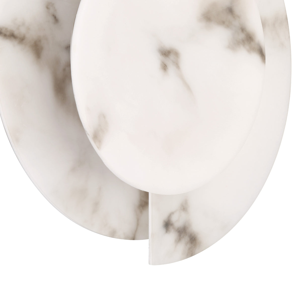 Opaline Crest 8-inch 1-light Cast Alabaster and Luxe Gold 2500K LED Wall Sconce with Cast Alabaster Resin Shade