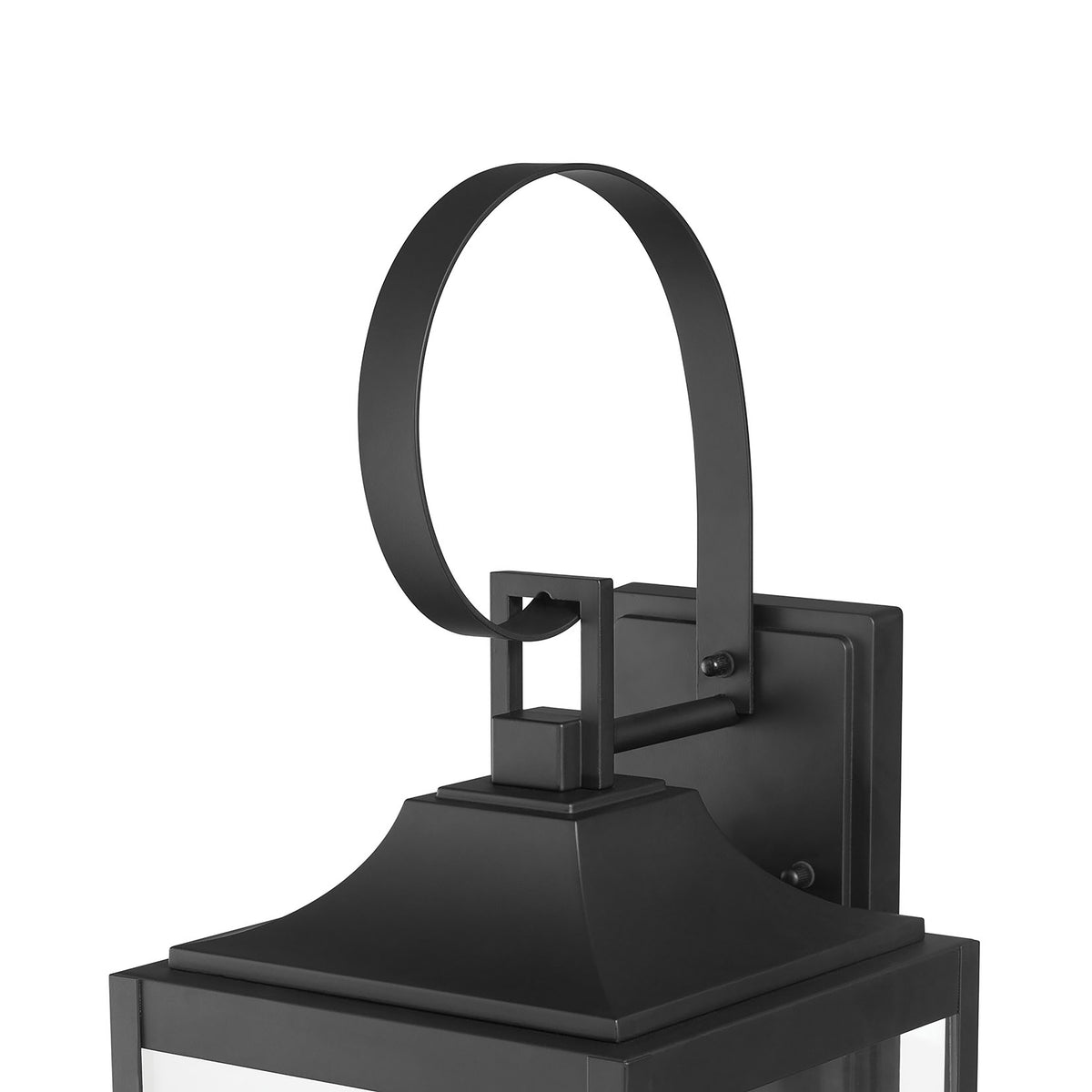8.75'' Halston Powder Coated Black 3 Light Lantern