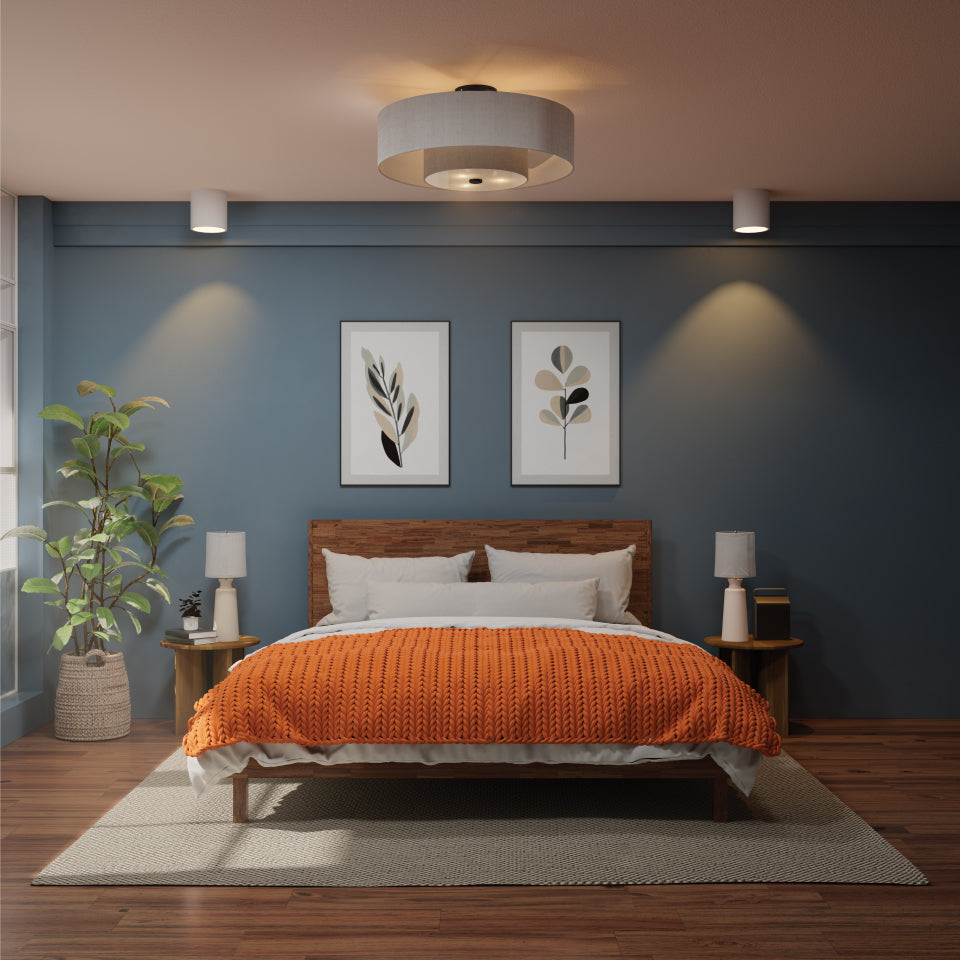 30 inch Brookside Matte Black Ceiling Fan with LED Light Kit and Handheld Remote