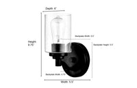 4.38'' Moven Matte Black 1 Light Wall Sconce