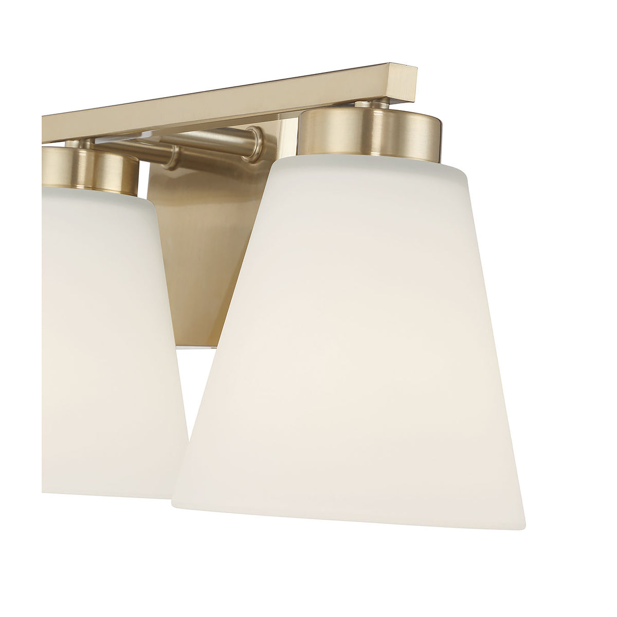 22-inch Strayhan Modern Gold 3-Light White Frosted Glass Bathroom Vanity Light