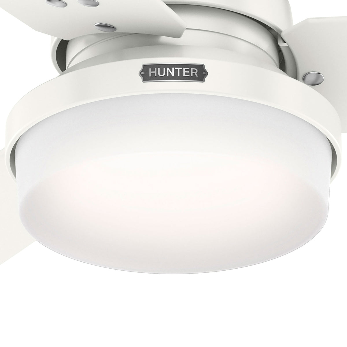 52 inch Sentinel Fresh White Ceiling Fan with LED Light Kit and Handheld Remote