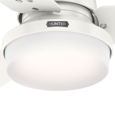 52 inch Sentinel Fresh White Ceiling Fan with LED Light Kit and Handheld Remote