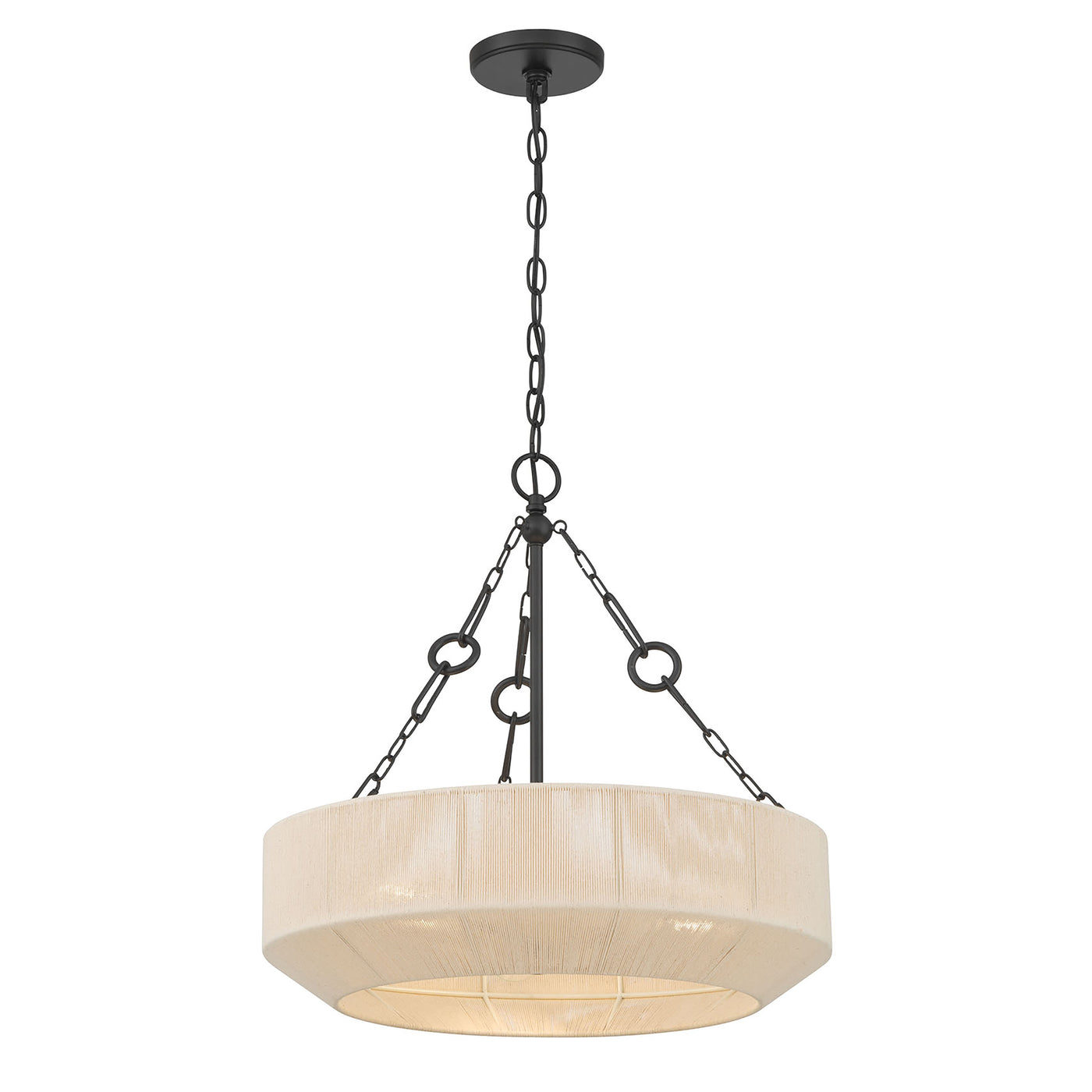 21.5'' Tresselle Matte Black 3 Light Pendant