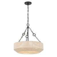 21.5'' Tresselle Matte Black 3 Light Pendant