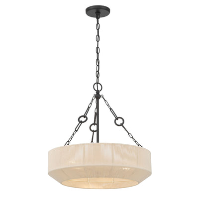 21.5'' Tresselle Matte Black 3 Light Pendant