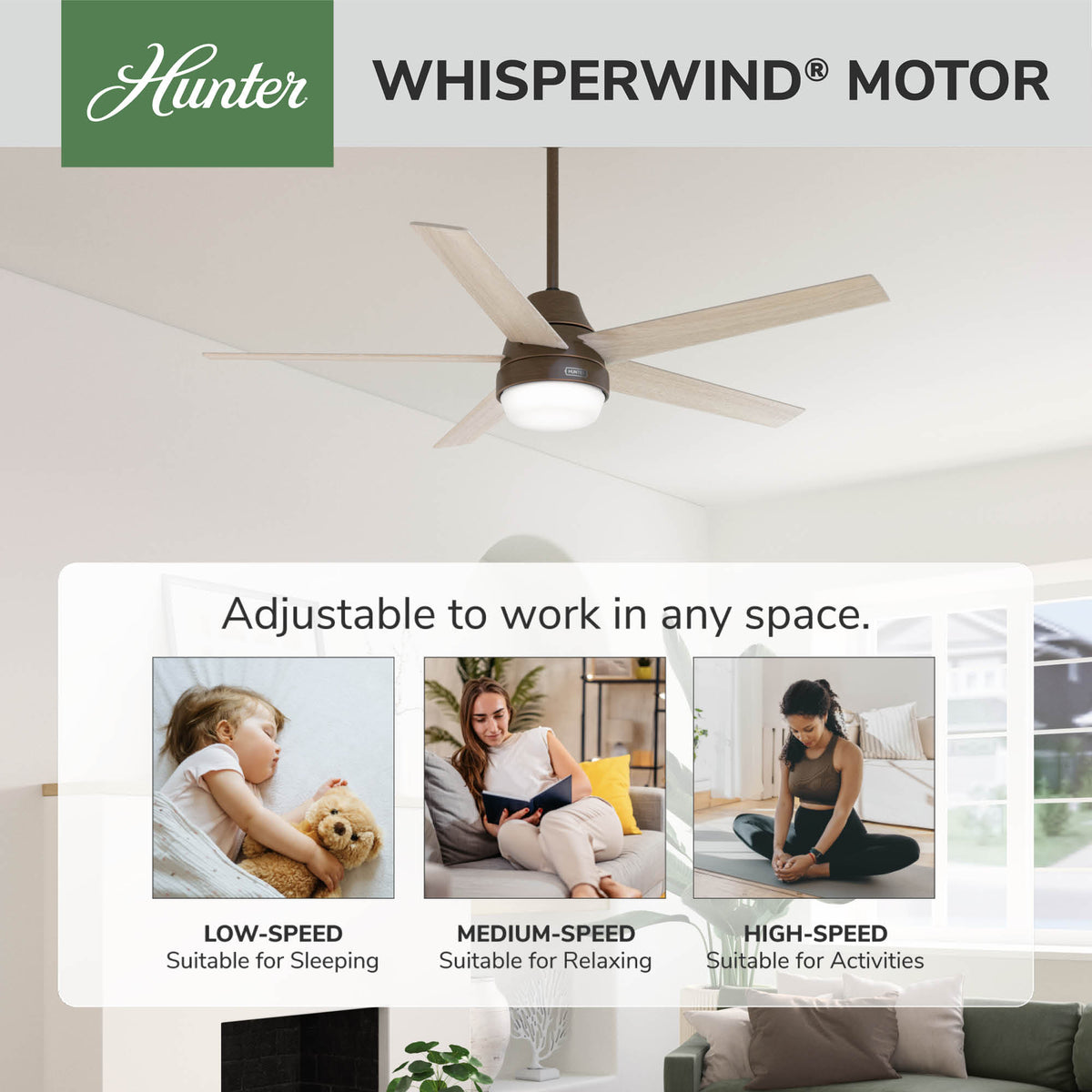 60 inch Aerodyne Wi-Fi ENERGY STAR® Matte Bronze Ceiling Fan with LED Light Kit and Handheld Remote