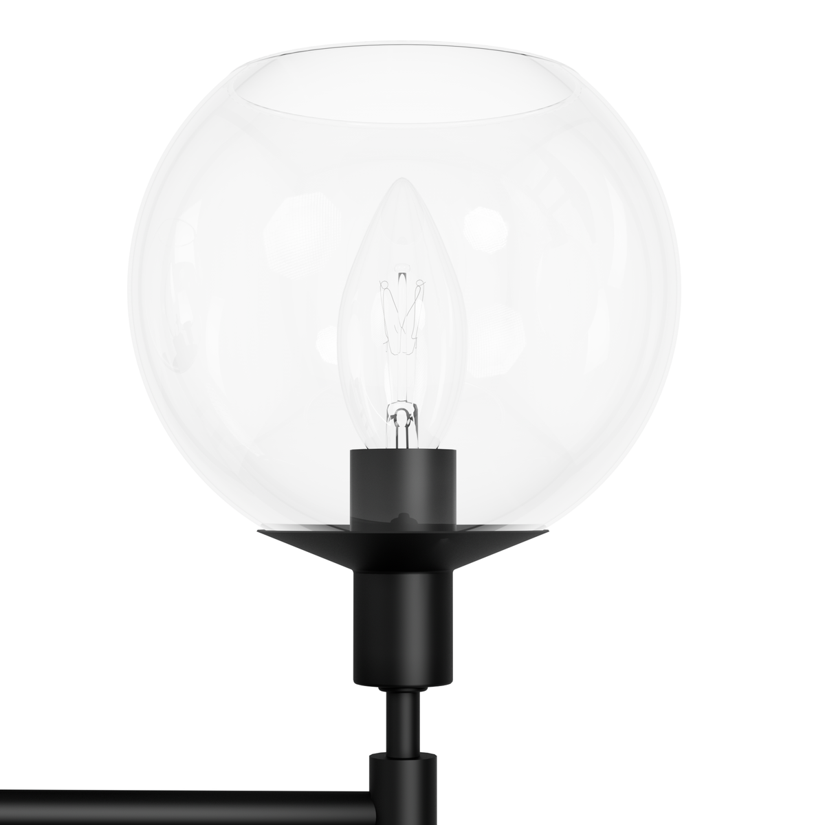 Xidane 24-inch 3-light Matte Black Vanity Light with Clear Glass