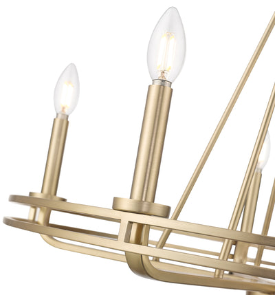 23'' Jody Vintage Brass 5 Light Chandelier