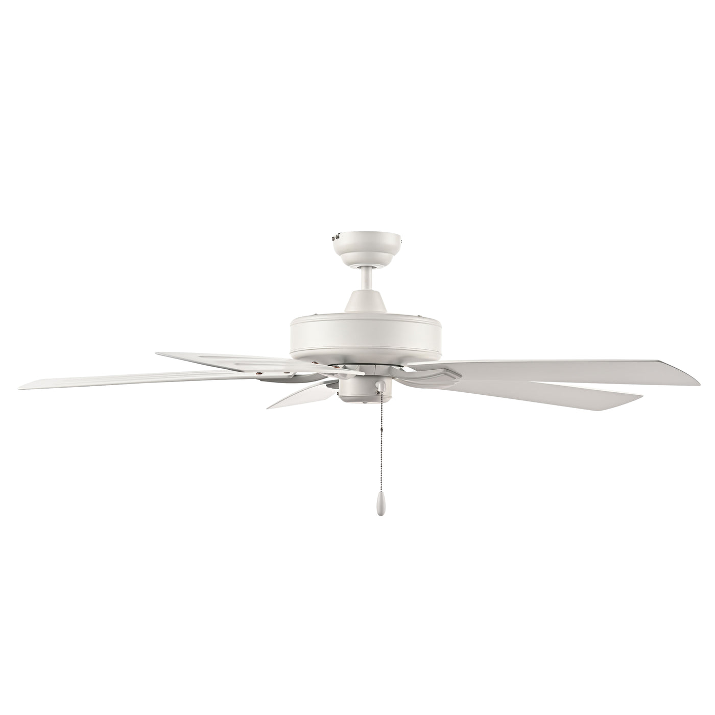 52 Inch Velbreeze AC Matte White Outdoor Ceiling Fan 5-Blade
