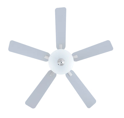 52 Inch Kintrel AC Brushed Nickel Indoor Ceiling Fan 5-Blade 2 Lights Reversible